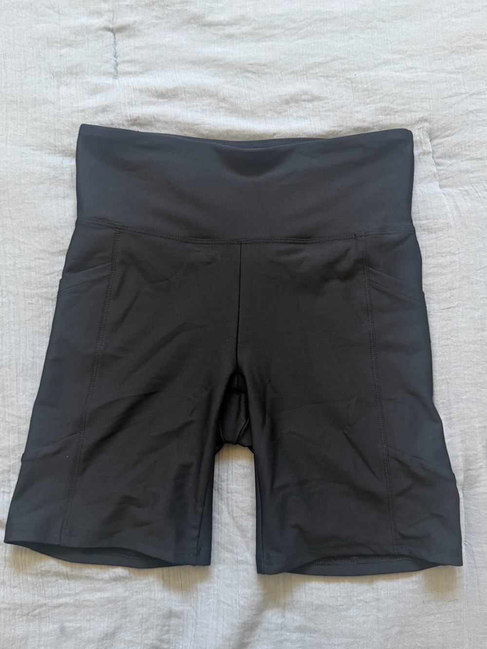 High-Waist Black Performance Women’s Shorts
